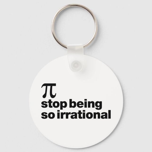 Irrational Pi Keychain (Front)