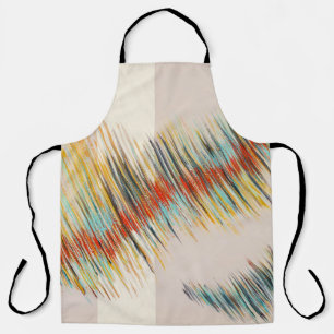 Irregular Curves Abstract Painting Art Apron