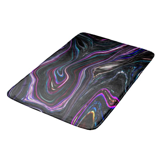 Irregular curves with colour suffocated by the dar bath mat (Angled)