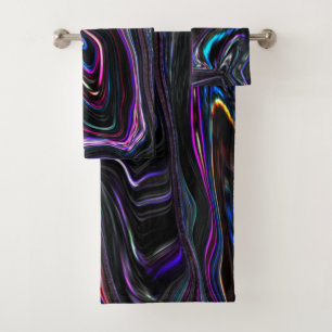 Irregular curves with colour suffocated by the dar bath towel set