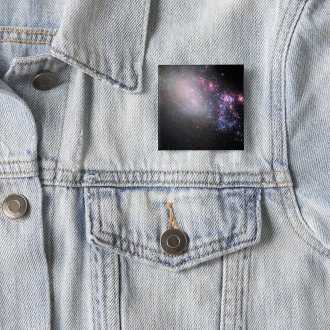 Irregular Galaxy Ngc 4485 2 Inch Square Button (In Situ)