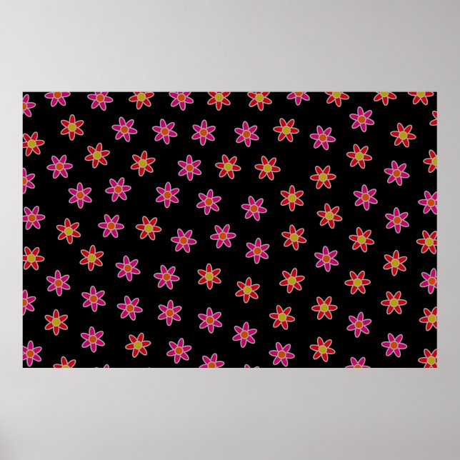 Irregular grassplot including blossoming osteosper poster (Front)
