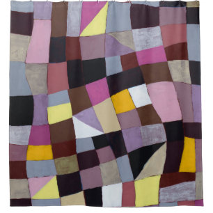Irregular Grid: Violet-Yellow Abstract Painting.