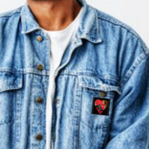 Irregular Heart 2 Inch Square Button