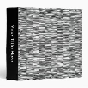 Irregular Lines - Black on White Binder