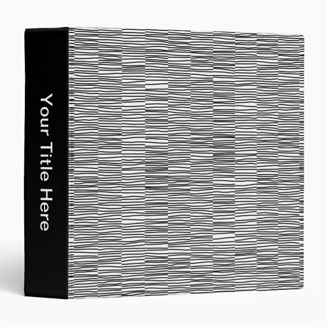 Irregular Lines - Black on White Binder (Front/Spine)