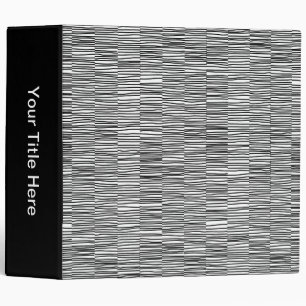 Irregular Lines - Black on White Binder