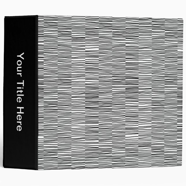 Irregular Lines - Black on White Binder (Front/Spine)