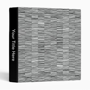 Irregular Lines - Black on White Binder