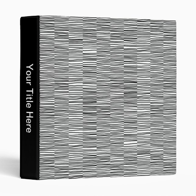 Irregular Lines - Black on White Binder (Front/Spine)