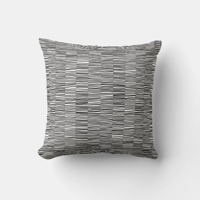 Irregular Lines Throw Pillow (Front)