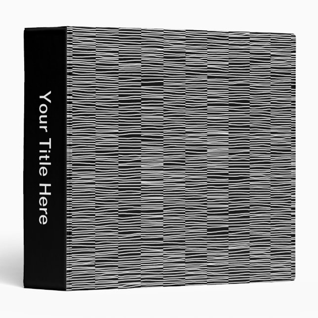 Irregular Lines - White on Black Binder (Front/Spine)