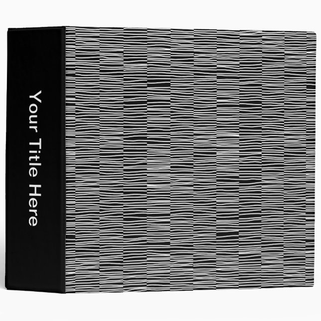 Irregular Lines - White on Black Binder (Front/Spine)