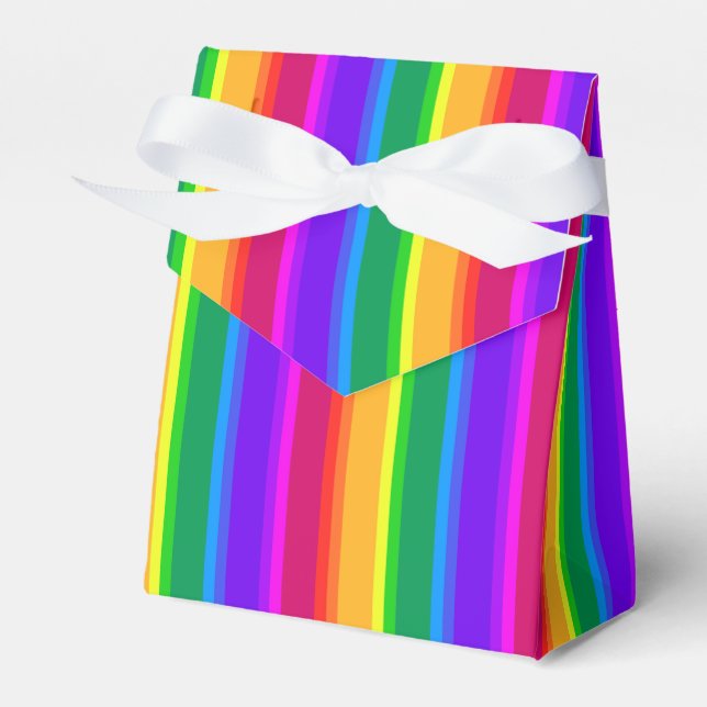 Irregular rainbow stripes favor box (Front Side)