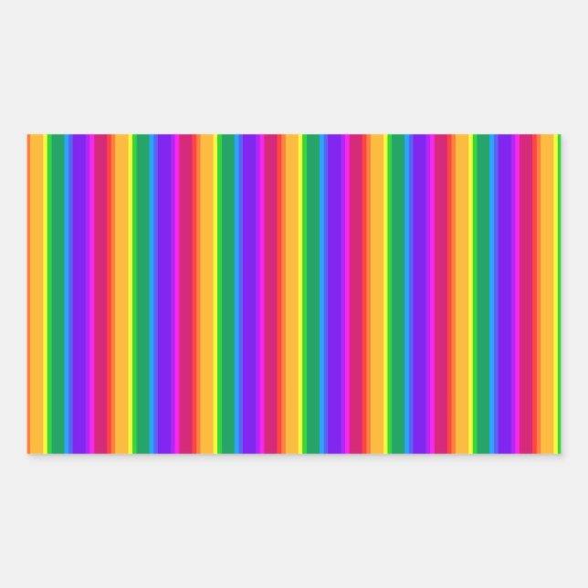 Irregular rainbow stripes sticker (Front)