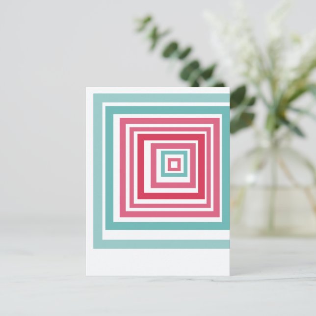 Irregular Squares  Postcard (Standing Front)