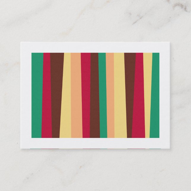 Irregular Stripes 02 (Bordered) Business Card (Front)