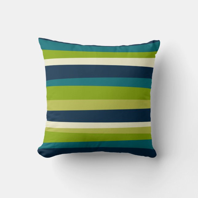 Irregular Stripes 03 (Horizontal) Throw Pillow (Front)
