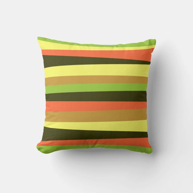 Irregular Stripes (Horizontal) Throw Pillow (Front)