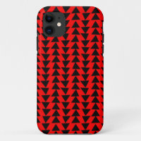Irregular Triangles - Black on Red