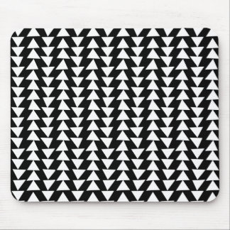 Irregular Triangles - Black on White Mouse Pad