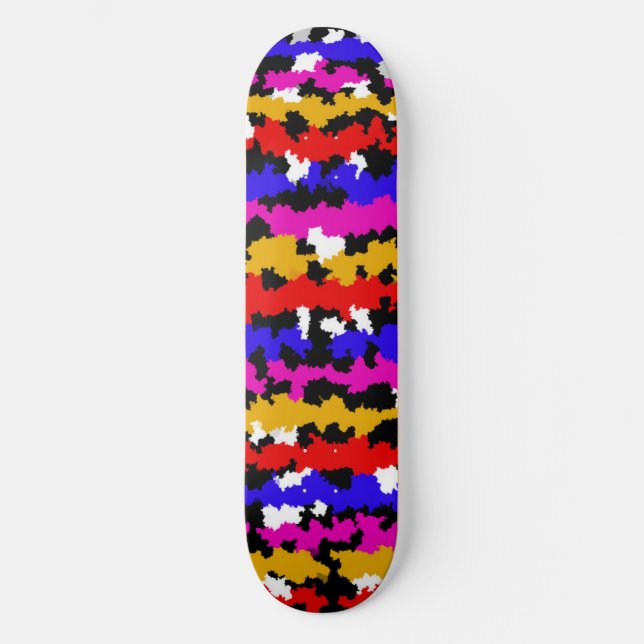 Irregular Urban Abstract Fractal Pattern Design Skateboard (Front)