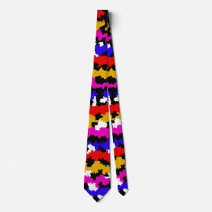 Irregular Urban Abstract Fractal Pattern Design Tie