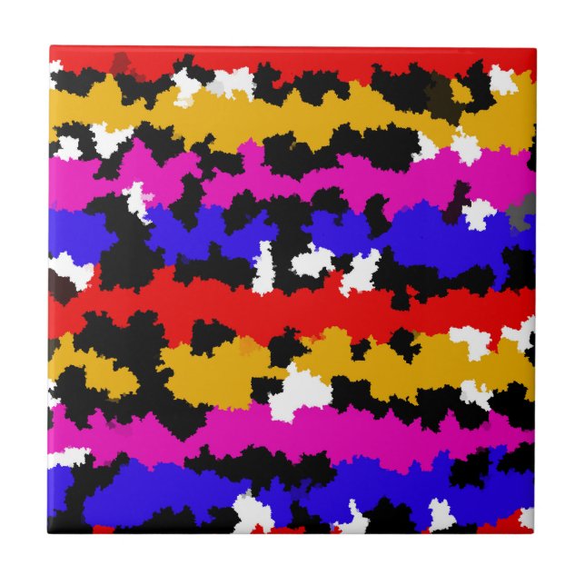 Irregular Urban Abstract Fractal Pattern Design Tile (Front)