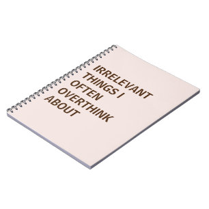 IRRELEVANT THINGS I OFTEN OVERTHINK ABOUT FUNNY  NOTEBOOK