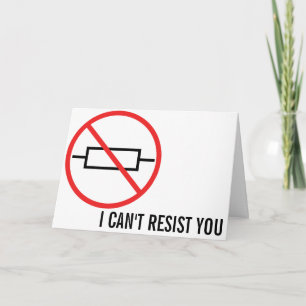 irresistable romantic funny valentine nerdy holiday card