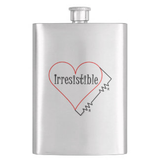 Irresistible Electrical Heart Hip Flask