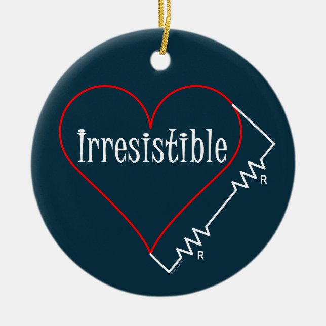 Irresistible Heart Ceramic Ornament (Front)