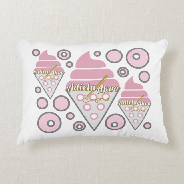 Irresistible Ice Cream Accent Pillow  (Front)