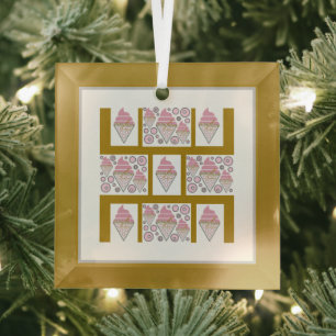 Irresistible Ice Cream Liquorice n Caramel Glass Ornament
