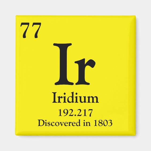 Irridium Periodic Table Magnet (Front)