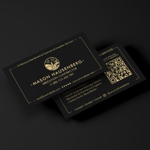Irrigation Contractor Water Specialist Black Business Card