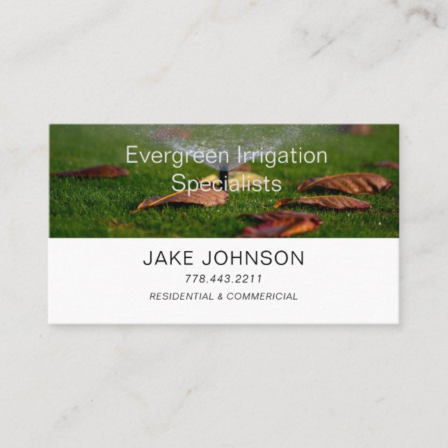 Irrigation Services Business Card (Front)