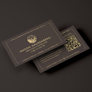 Irrigation Technician Drainage Specialist Espresso Business Card