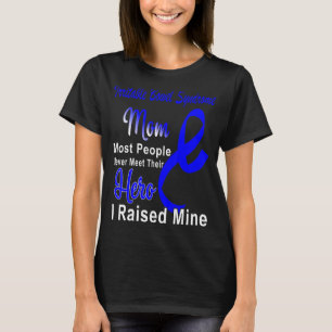 Irritable Bowel Syndrome Awareness Mom Blue Ribbon T-Shirt