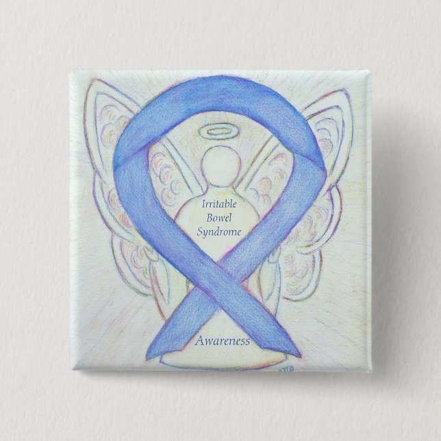 Irritable Bowel Syndrome Awareness Ribbon IBS Pin (Front)