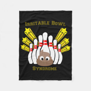 Irritable Bowl Syndrome Bowling T Shirt Fleece Blanket