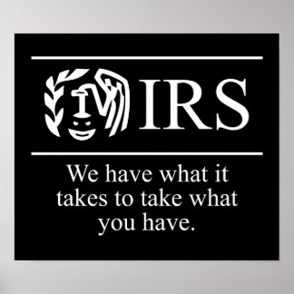 IRS $24.95 Graphic Art Wall Poster