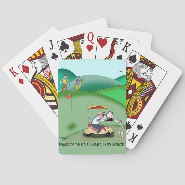 IRS Auditor in a Golf Sand Trap Playing Cards (Back)