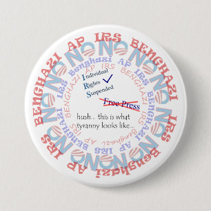 IRS Scandal HUSH 3 Inch Round Button