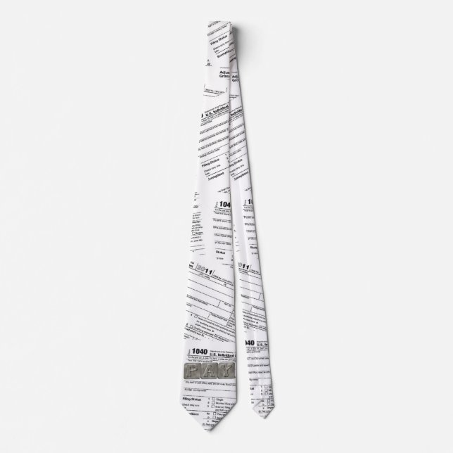 IRS Tax tie with pay sign (Front)