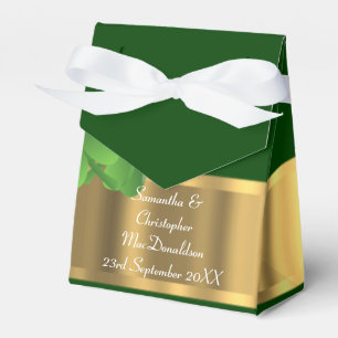 Irsh Green and gold  wedding Favor Box