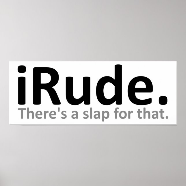iRude Funny Poster (Front)