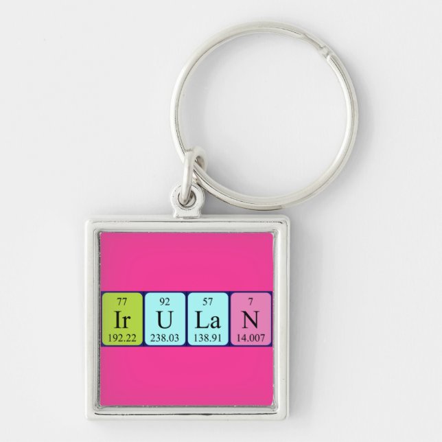 Irulan periodic table name keyring (Front)
