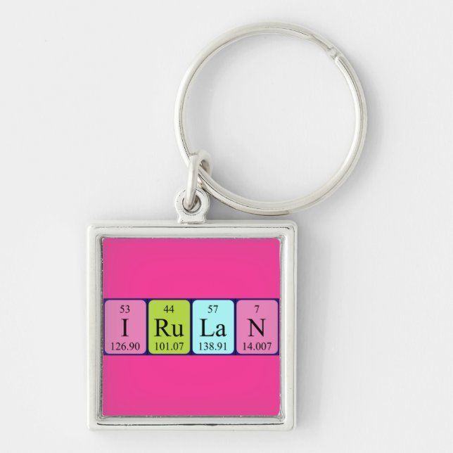 Irulan periodic table name keyring (Front)