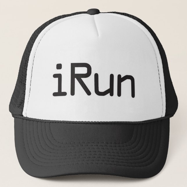 iRun - Black Trucker Hat (Front)
